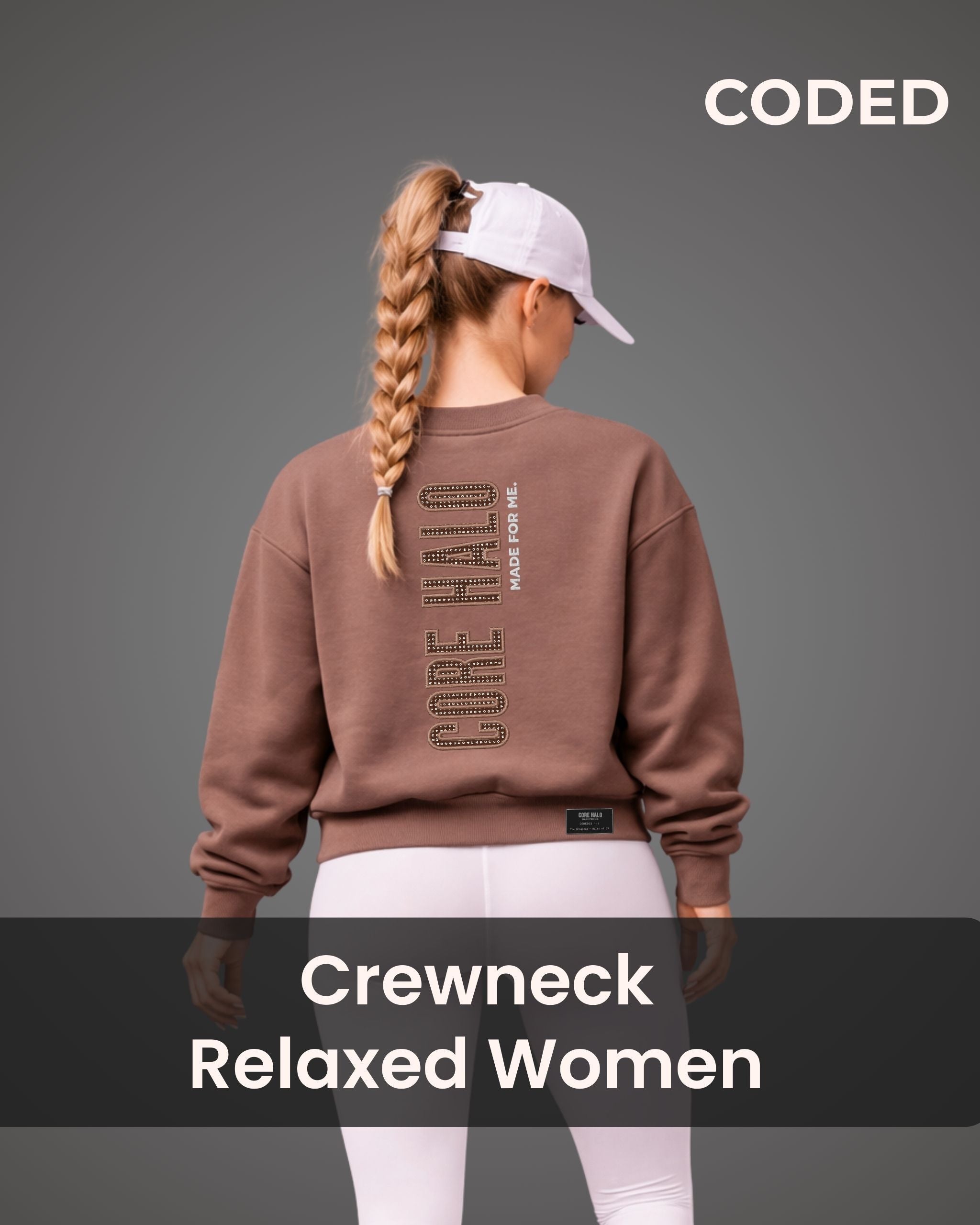 Women Crewneck Relaxed CODED