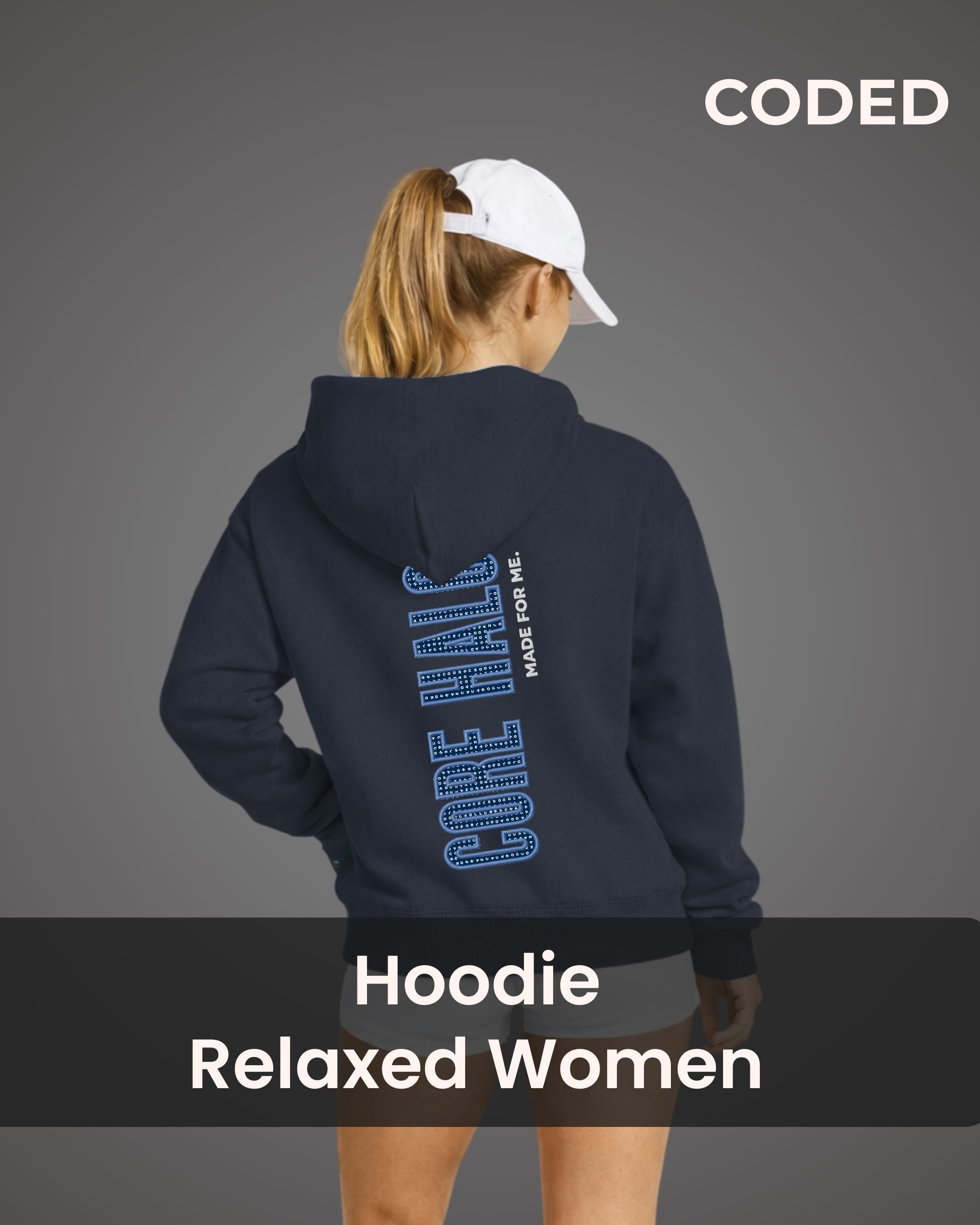 Women Hoodie Relaxed CODED