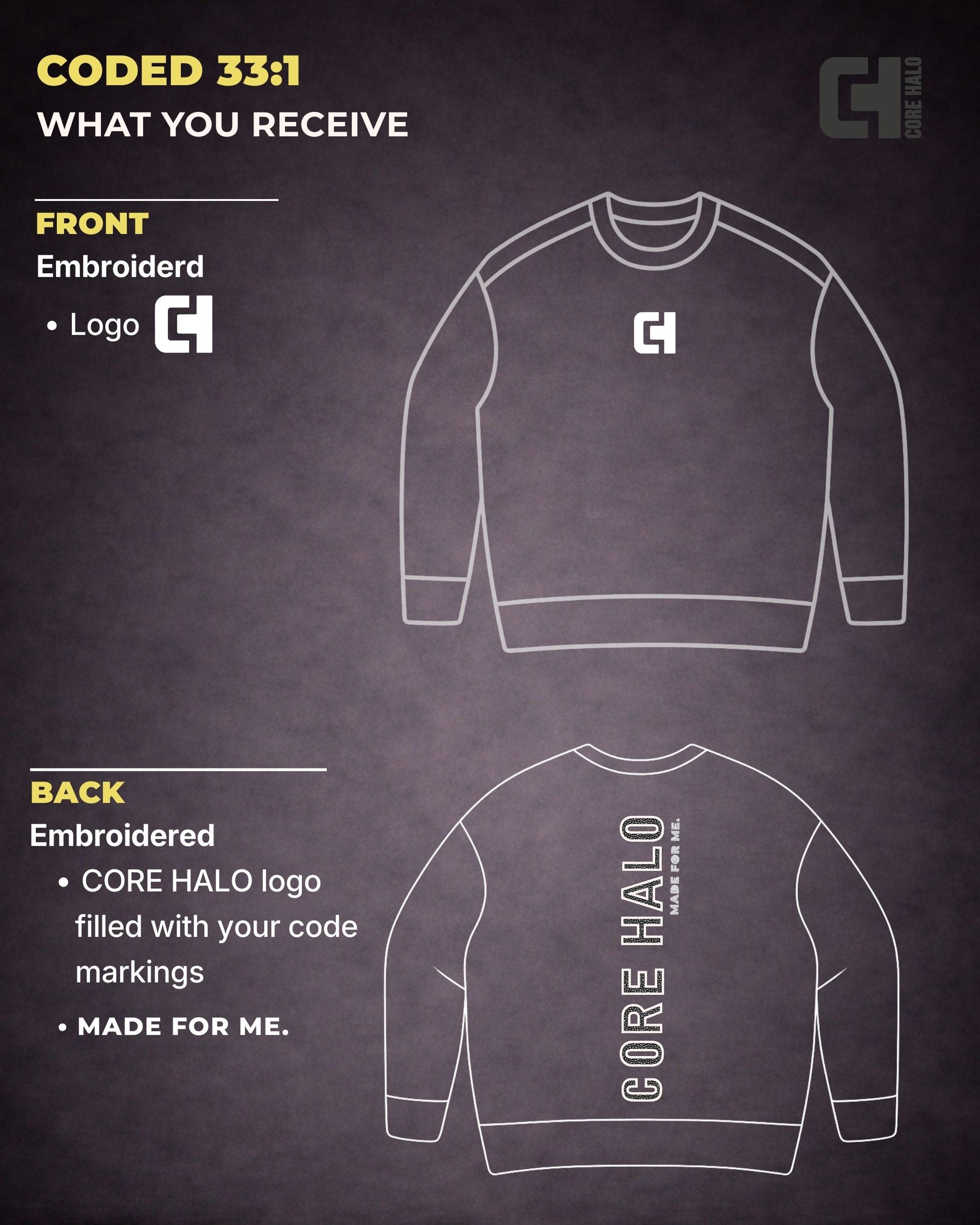 CODED 33:1 | BLUSH Crewneck