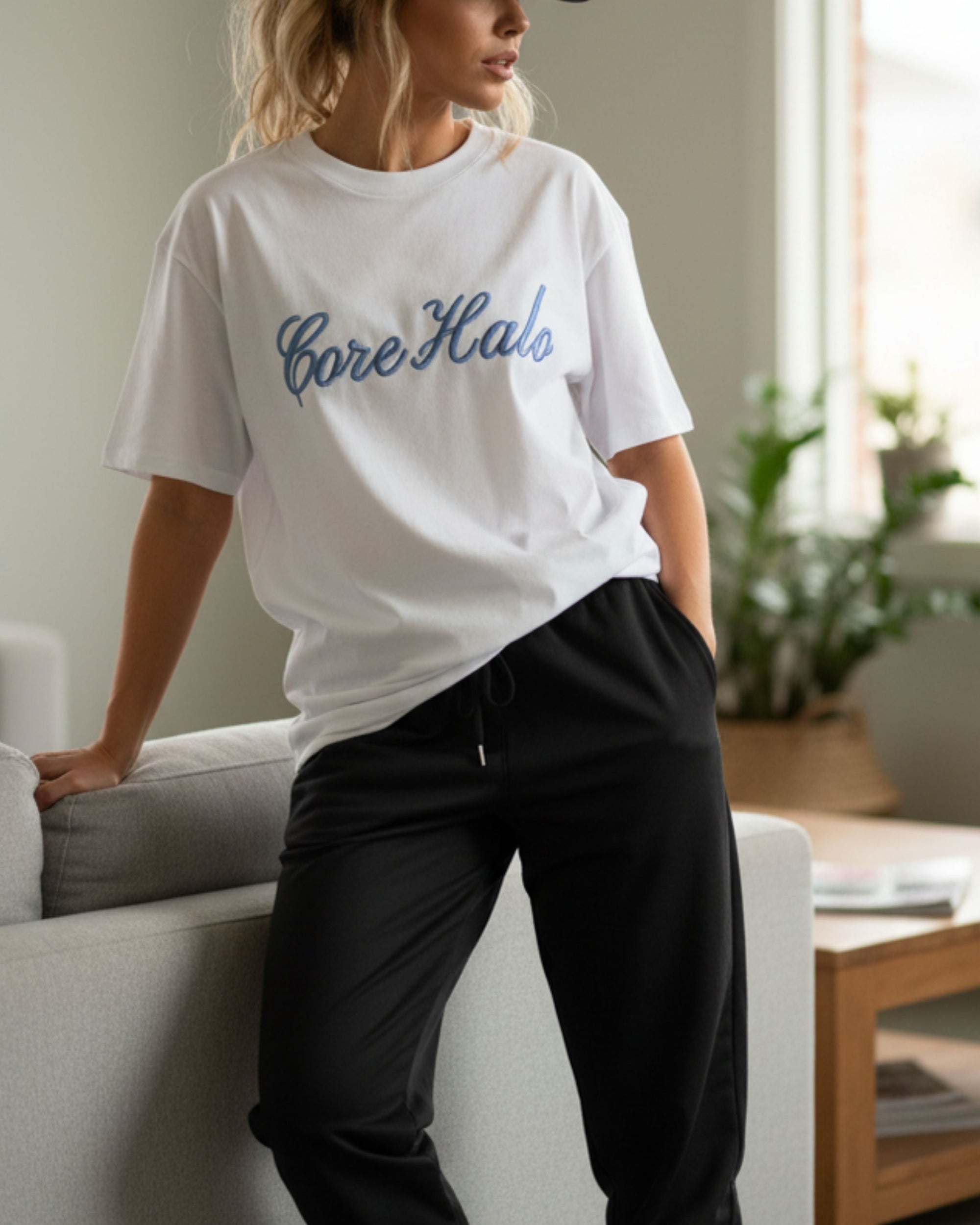 WHITE T-SHIRT Oversized| HALO99