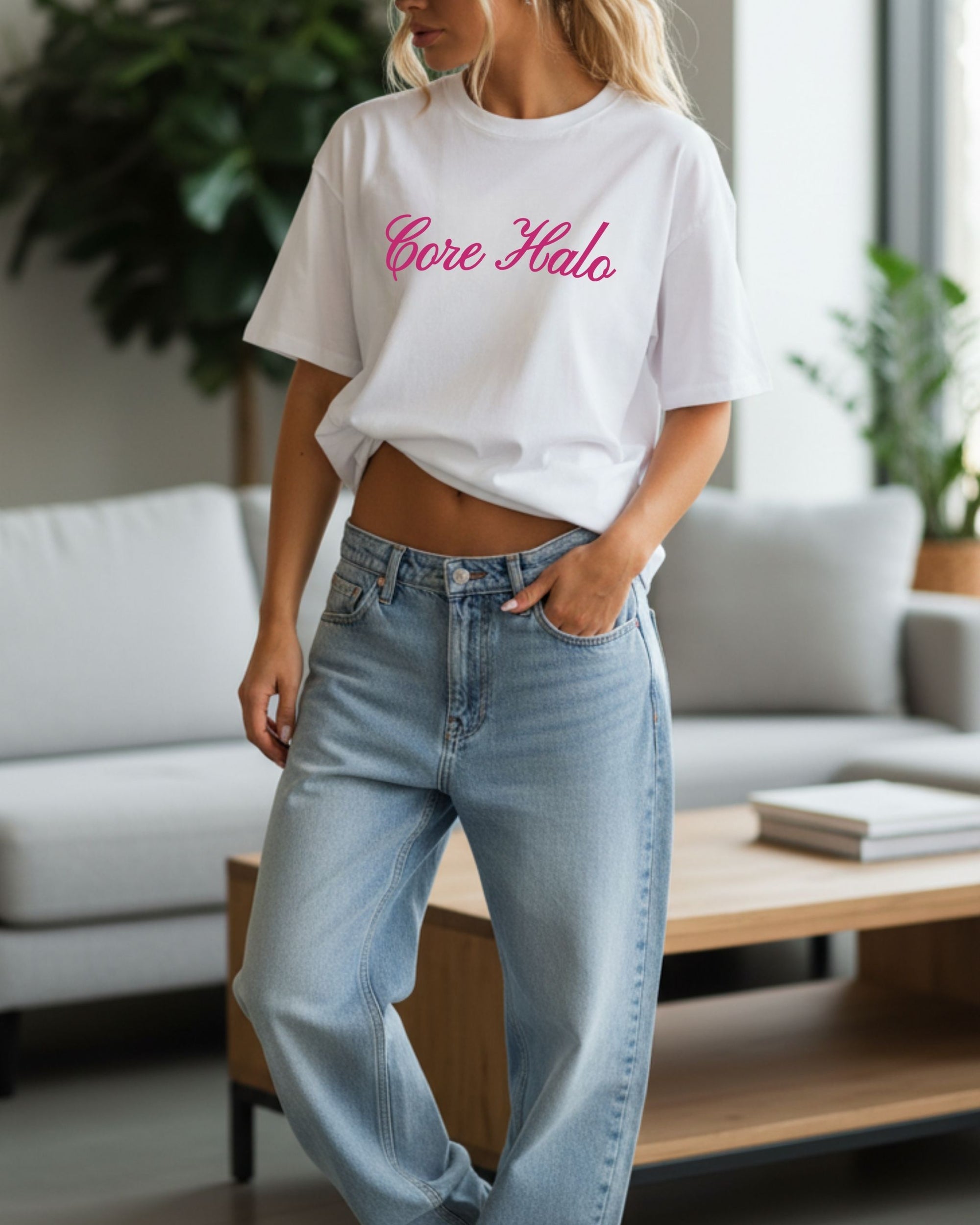 WHITE T-SHIRT Oversized| HALO99
