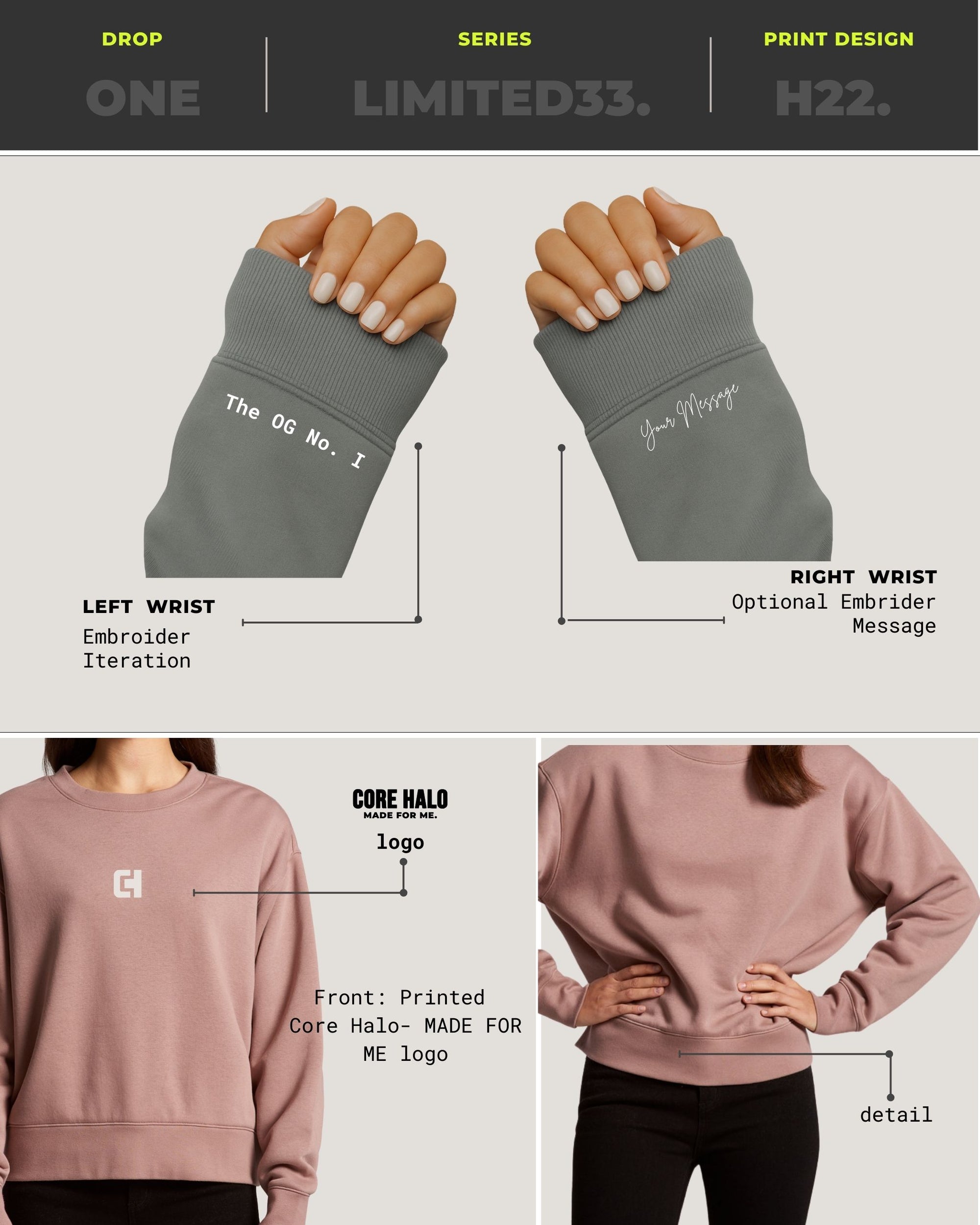 CODED 33:1 | POWDER Crewneck