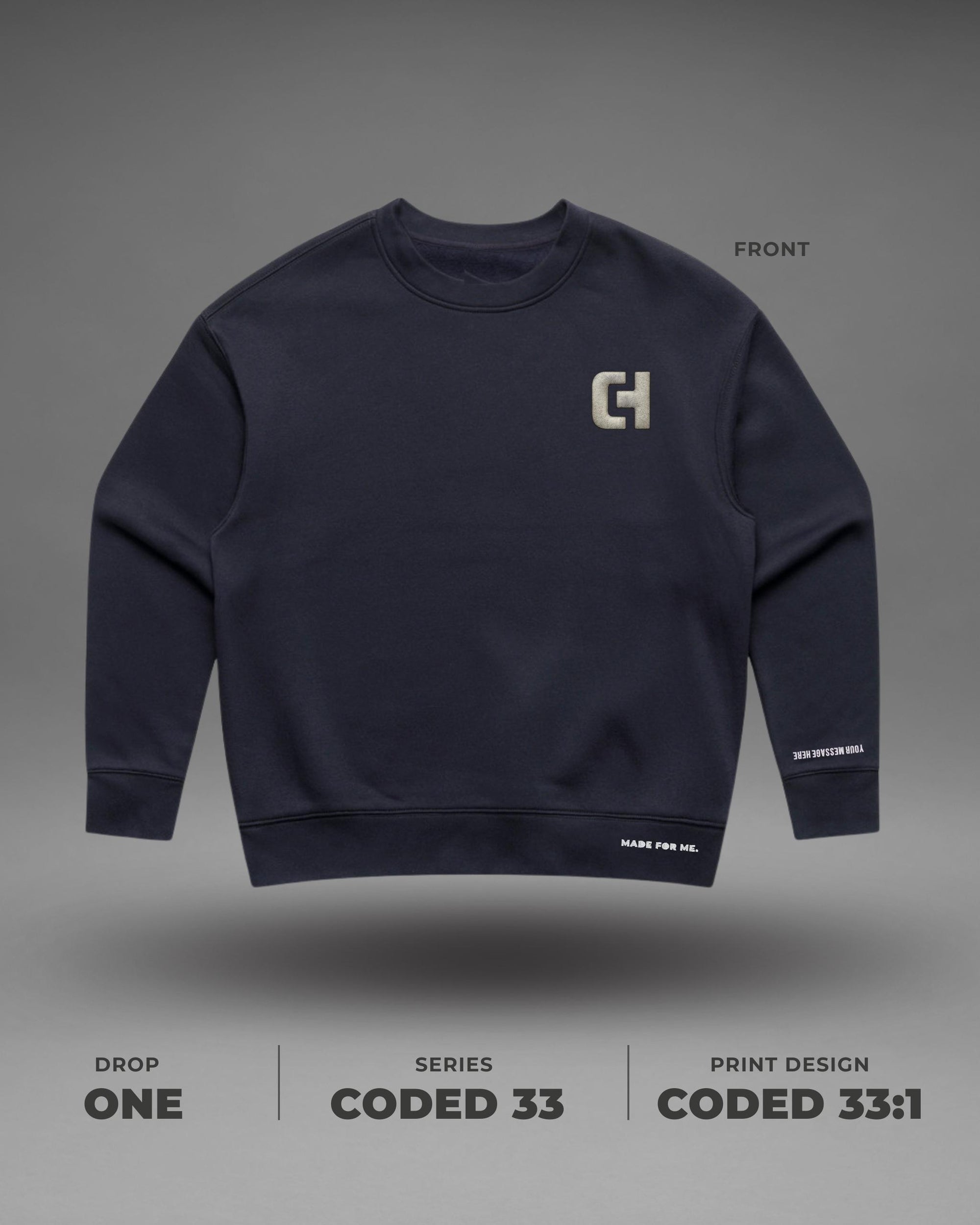 CODED 33:1 |NIGHT PULSE Crewneck