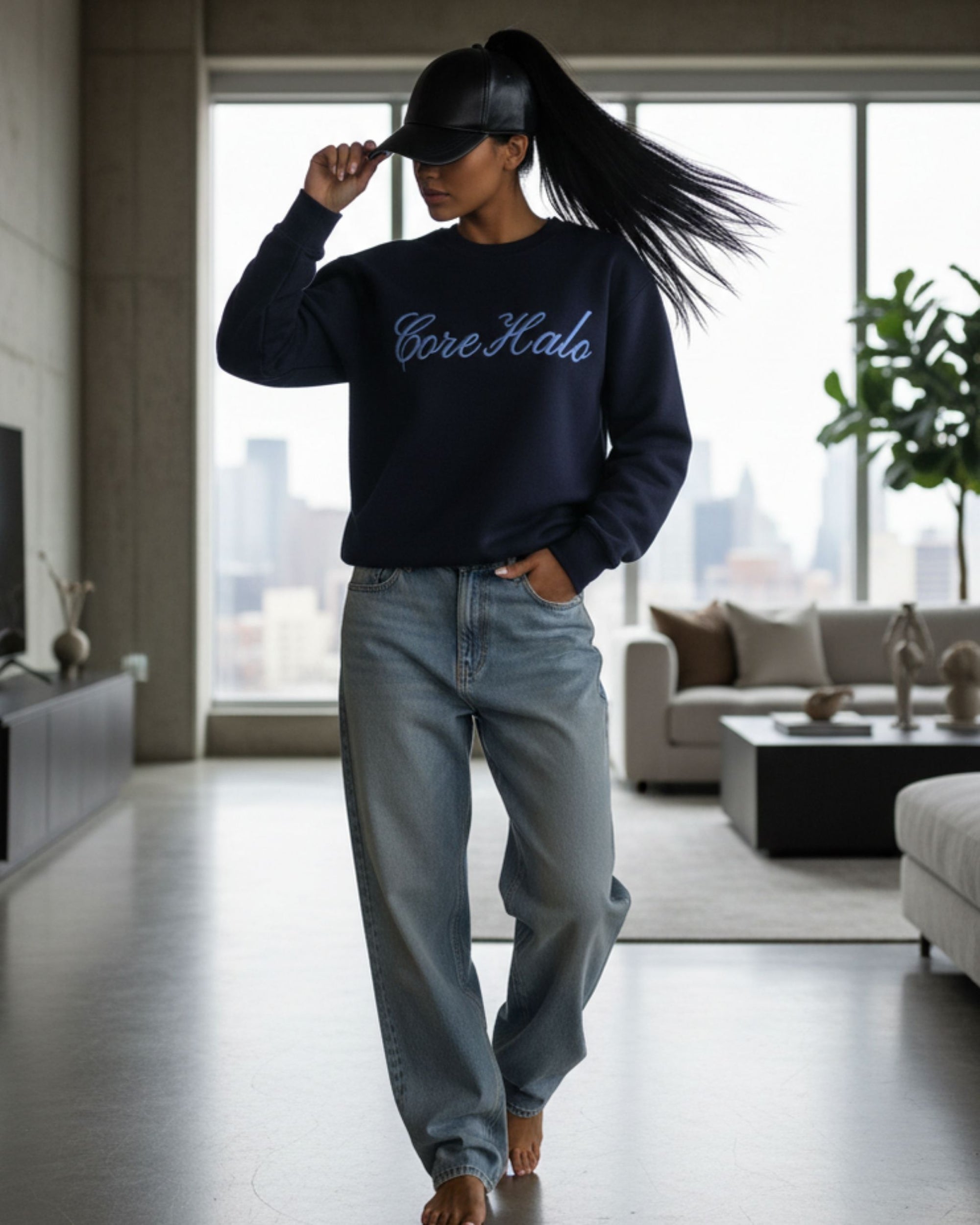 NIGHT BLUE Crewneck | HALO99:1