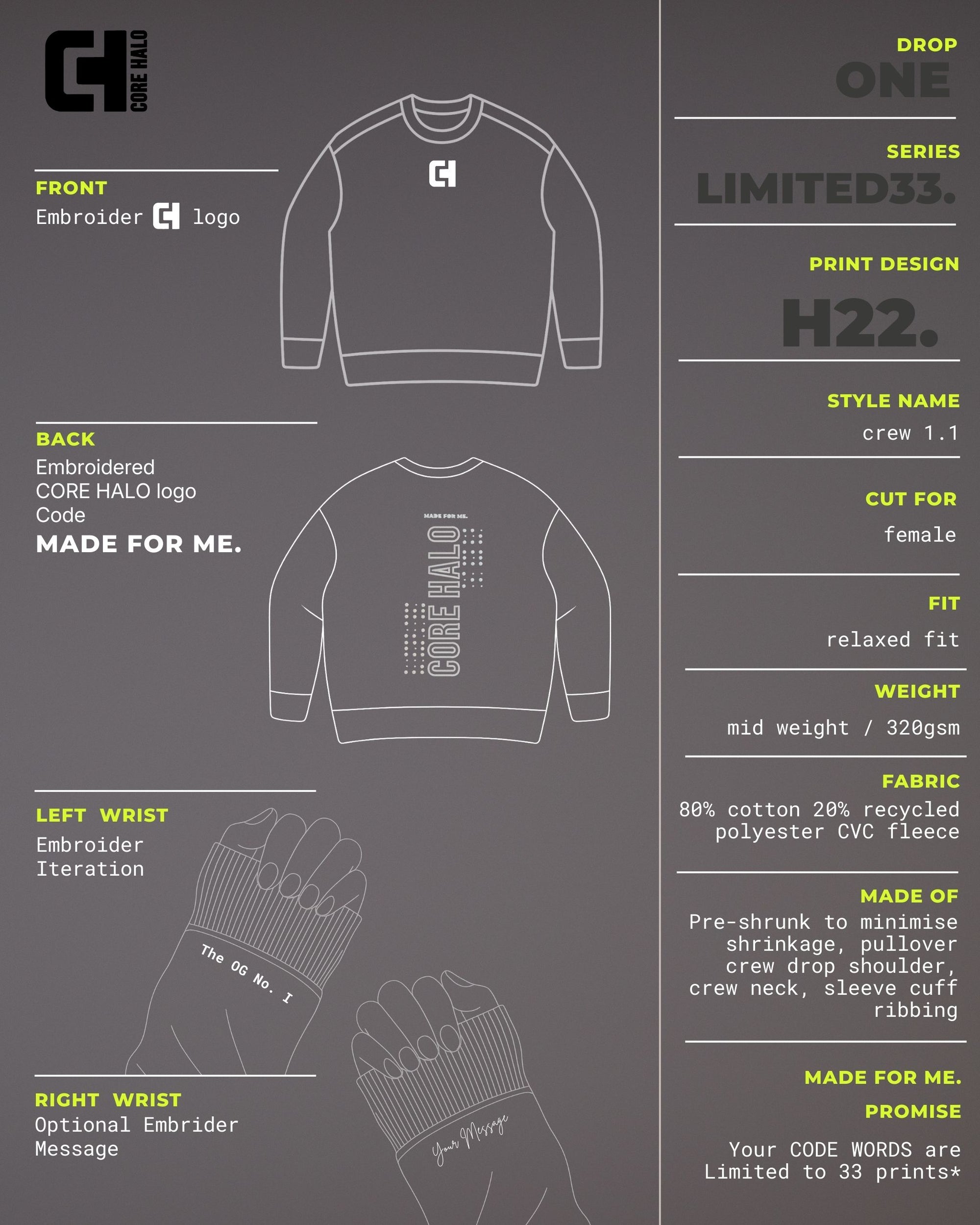 CODED 33:1 | SHADOW Crewneck